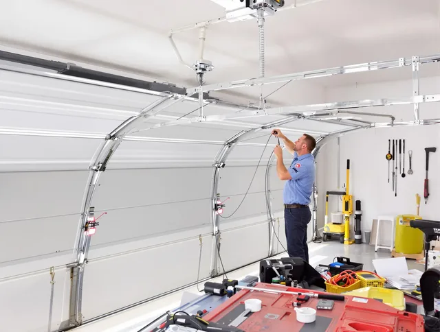 Garage door cable repair service by Jurupa Valley Garage Door Repair in Jurupa Valley