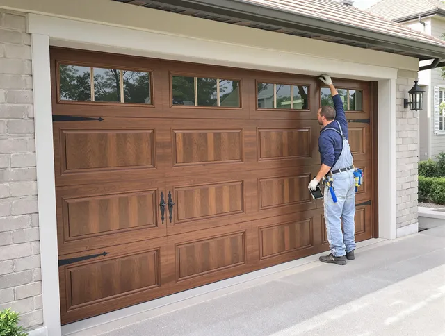 Custom garage door showcase by Jurupa Valley Garage Door Repair in Jurupa Valley