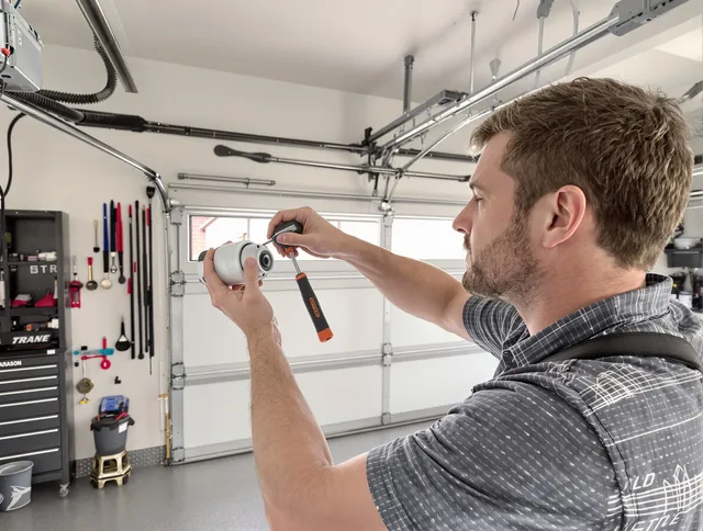 Garage door opener repair service by Jurupa Valley Garage Door Repair in Jurupa Valley